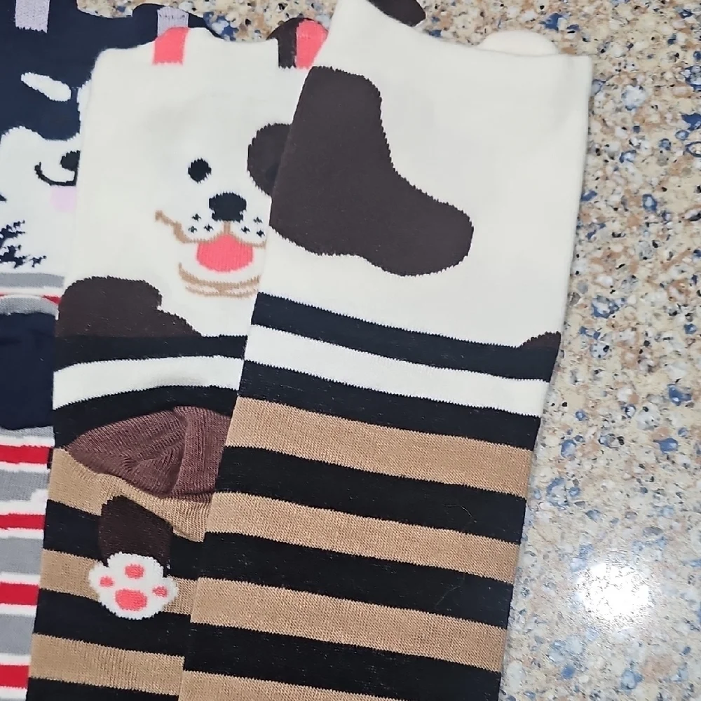 Women's Colorful Animal Dog Patterned Socks Set Size 4-10 NWOT